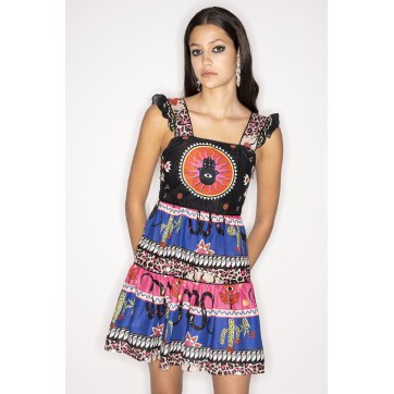 PEACE AND CHAOS INTUITION SHORT DRESS