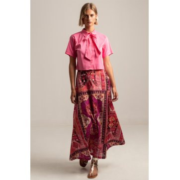 PEACE AND CHAOS TAPESTRY MAXI SKIRT